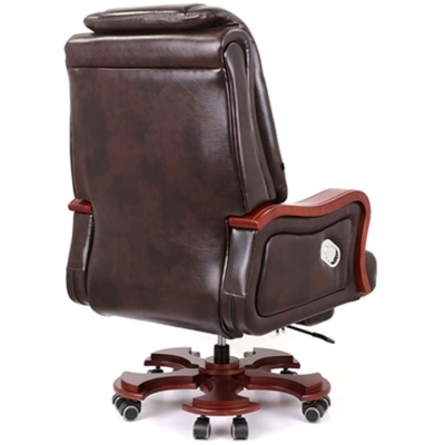 Кресло АКЛАС Тристрам EX RL (Кожа Lux LC-K Dark brown)