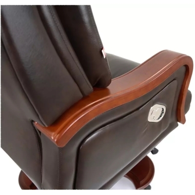 Кресло АКЛАС Тристрам EX RL (Кожа Lux LC-K Dark brown/PU Dark brown)