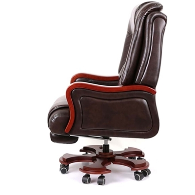 Кресло АКЛАС Тристрам EX RL Коричневый (Кожа Lux LC-K dark brown)