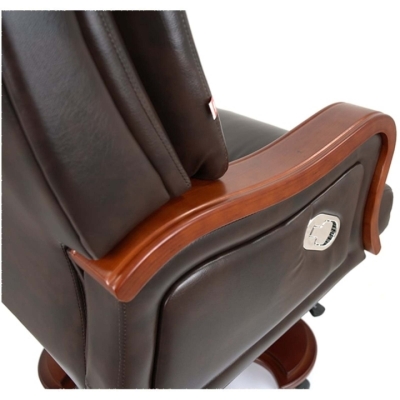 Кресло АКЛАС Тристрам EX RL Коричневый (Кожа Lux LC-K dark brown)
