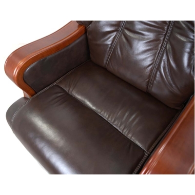 Кресло АКЛАС Тристрам EX RL Коричневый (Кожа Lux LC-K dark brown)