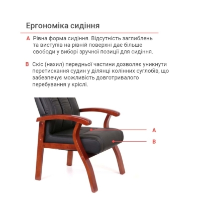 Кресло конференционное АКЛАС Брунор EX CF ECO (PU Черный)