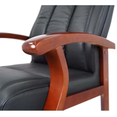 Кресло конференционное АКЛАС Брунор EX CF (Кожа LC-A Black)