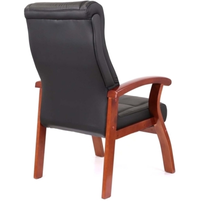 Кресло конференционное АКЛАС Брунор EX CF (Кожа LC-A Black/PU Black)