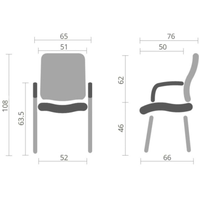 Кресло конференционное АКЛАС Брунор EX CF Черный (Кожа LC-A black)