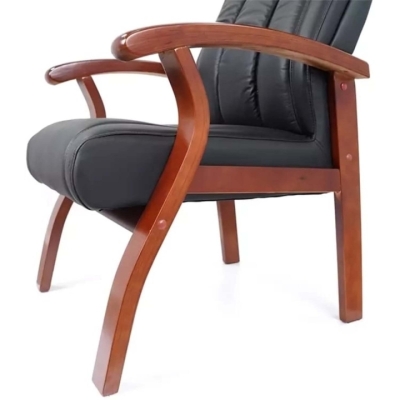 Кресло конференционное АКЛАС Брунор EX CF (Кожа LC-A Black)