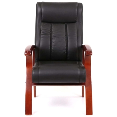 Кресло конференционное АКЛАС Брунор EX CF (Кожа LC-A Black)