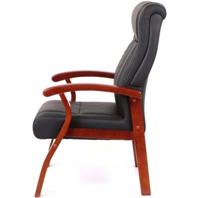 Кресло конференционное АКЛАС Брунор EX CF (Кожа LC-A Black)