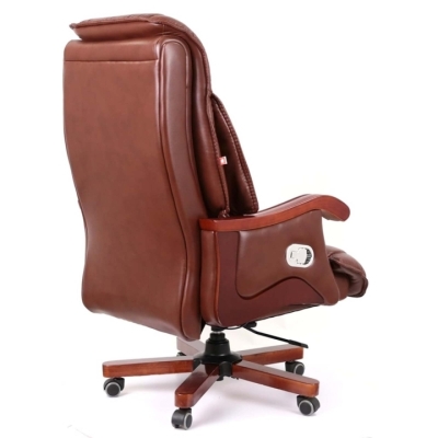 Кресло АКЛАС Галахад EX RL (Кожа LC-I Brown/PU Brown)