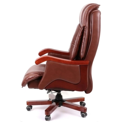 Кресло АКЛАС Галахад EX RL (Кожа LC-I Brown/PU Brown)