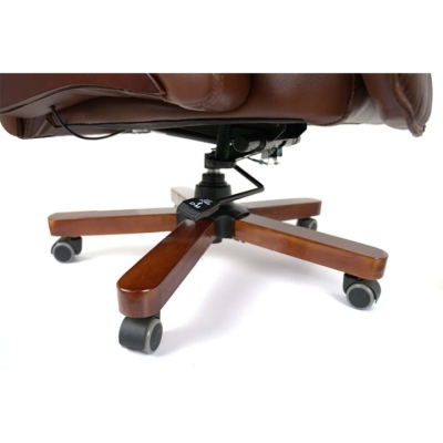 Кресло АКЛАС Галахад EX RL Коричневый (Кожа LC-I brown)