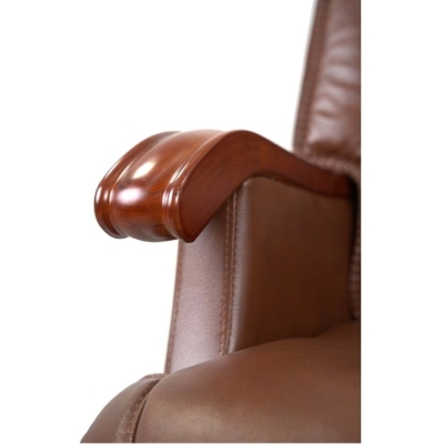 Кресло АКЛАС Галахад EX RL Коричневый (Кожа LC-I brown)
