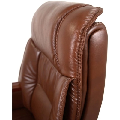 Кресло АКЛАС Галахад EX RL Коричневый (Кожа LC-I brown)