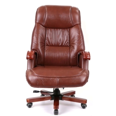 Кресло АКЛАС Галахад EX RL Коричневый (Кожа LC-I brown)