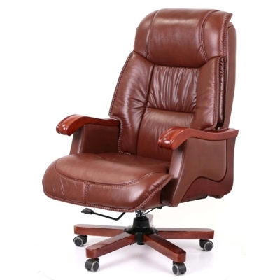 Кресло АКЛАС Галахад EX RL (Кожа LC-I Brown/PU Brown)