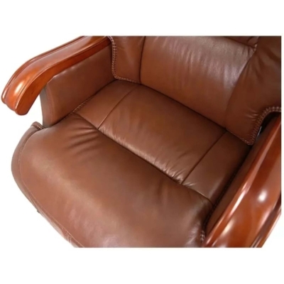 Кресло АКЛАС Галахад EX RL (Кожа LC-I Brown/PU Brown)