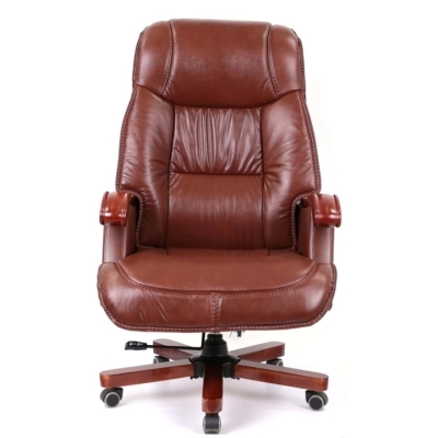 Кресло АКЛАС Галахад EX RL (Кожа LC-I Brown/PU Brown)