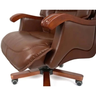 Кресло АКЛАС Галахад EX RL (Кожа LC-I Brown/PU Brown)
