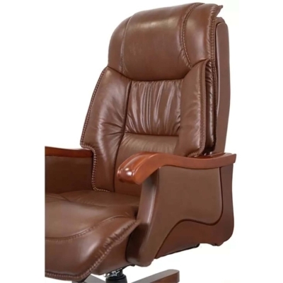 Кресло АКЛАС Галахад EX RL (Кожа LC-I Brown/PU Brown)
