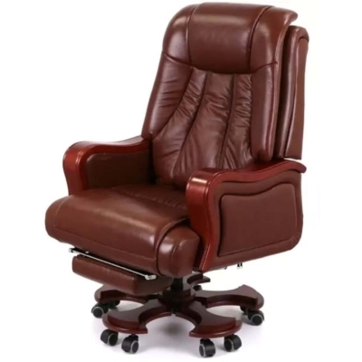 Кресло АКЛАС Тристрам EX RL (Кожа Lux LC-I Brown/PU Brown)