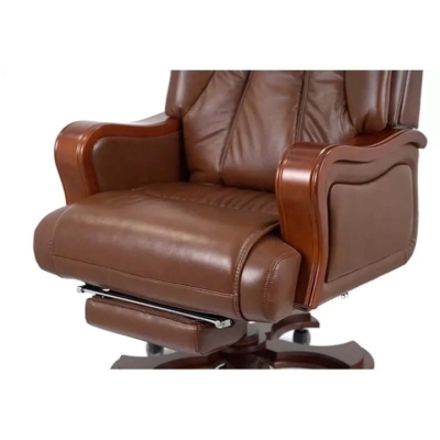 Кресло АКЛАС Тристрам EX RL (Кожа Lux LC-I Brown/PU Brown)