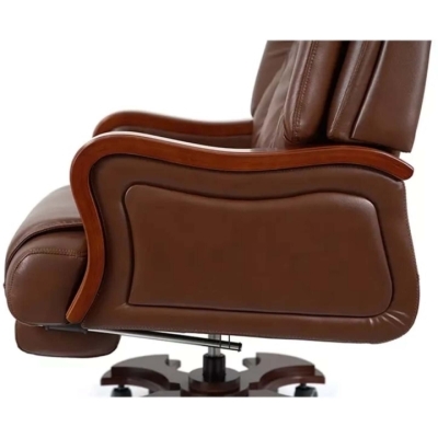 Кресло АКЛАС Тристрам EX RL (Кожа Lux LC-I Brown/PU Brown)