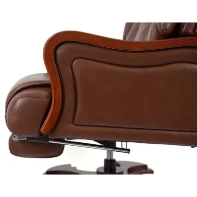 Кресло АКЛАС Тристрам EX RL (Кожа Lux LC-I Brown/PU Brown)