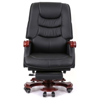 Кресло АКЛАС Ланселот EX RL (Кожа LC-A Black/PU Black)