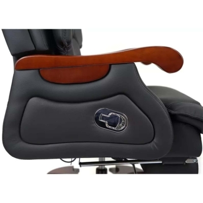 Кресло АКЛАС Ланселот EX RL (Кожа LC-A Black)