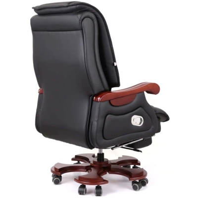 Кресло АКЛАС Ланселот EX RL Черный (Кожа LC-A)