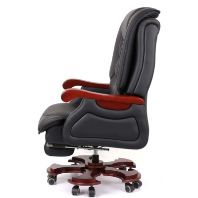 Кресло АКЛАС Ланселот EX RL Черный (Кожа LC-A)