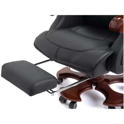 Кресло АКЛАС Ланселот EX RL (Кожа LC-A Black/PU Black)