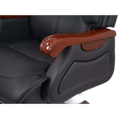 Кресло АКЛАС Ланселот EX RL (Кожа LC-A Black/PU Black)