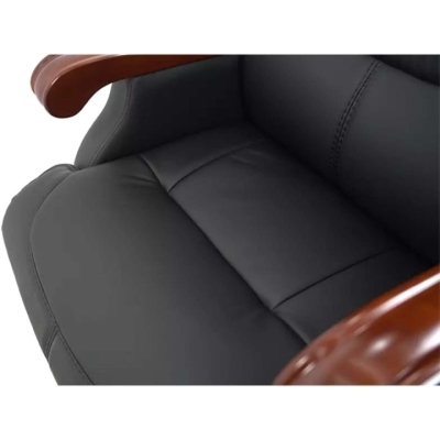 Кресло АКЛАС Ланселот EX RL (Кожа LC-A Black/PU Black)