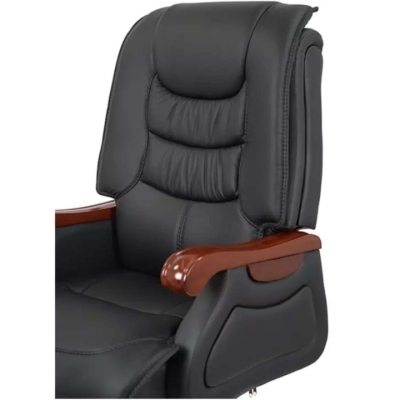 Кресло АКЛАС Ланселот EX RL (Кожа LC-A Black/PU Black)