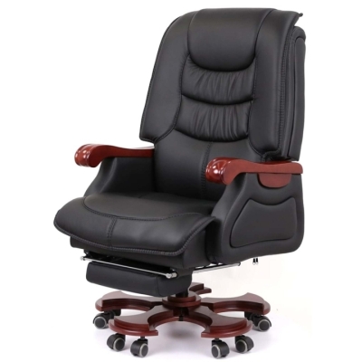 Кресло АКЛАС Ланселот EX RL Черный (Кожа LC-A)