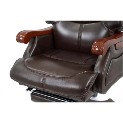 Кресло АКЛАС Ланселот EX RL (Кожа LC-K Dark brown/PU Dark brown)