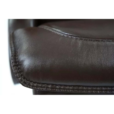 Кресло АКЛАС Ланселот EX RL (Кожа LC-K Dark brown/PU Dark brown)