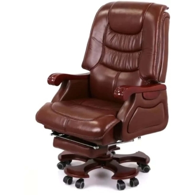 Кресло АКЛАС Ланселот EX RL (Кожа LC-I Brown/PU Brown)