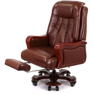 Кресло АКЛАС Ланселот EX RL (Кожа LC-I Brown/PU Brown)