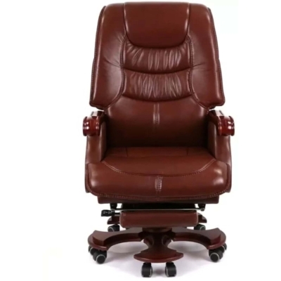 Кресло АКЛАС Ланселот EX RL (Кожа LC-I Brown/PU Brown)