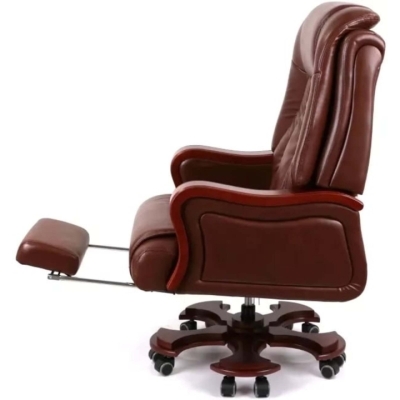 Кресло АКЛАС Ланселот EX RL (Кожа LC-I Brown/PU Brown)