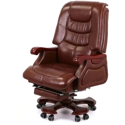Крісло АКЛАС Ланселот EX RL (Шкіра LC-I Brown/PU Brown)