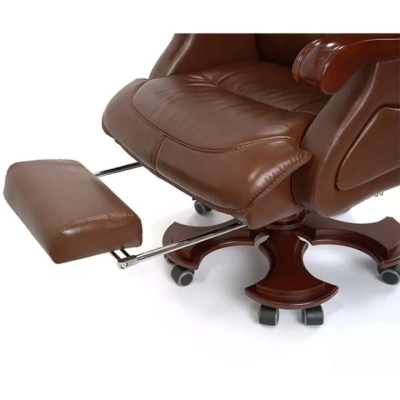 Кресло АКЛАС Ланселот EX RL (Кожа LC-I Brown/PU Brown)