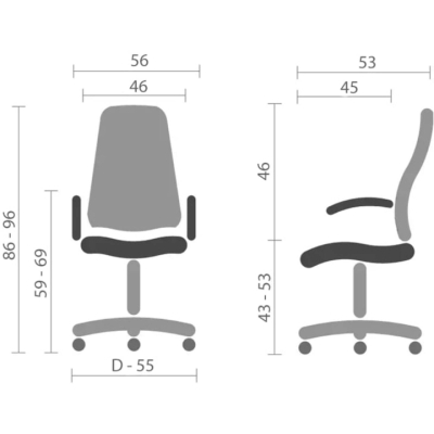 Крісло дитяче АКЛАС Тесоро TILT Сірий (H-32 Grey)