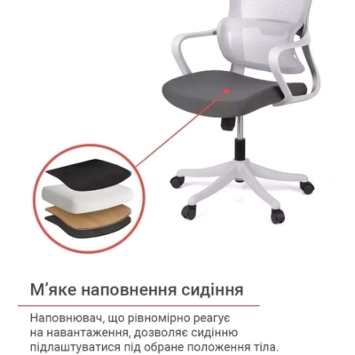Кресло АКЛАС Дориан GR TILT (OS Gray/K-02 Grey)