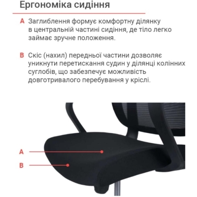 Крісло АКЛАС Доріан BL TILT Чорний (K-01 black OS-3000 Black)