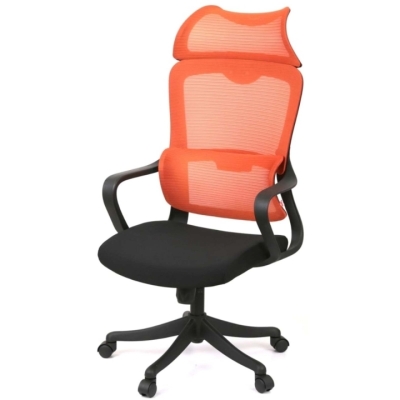 Кресло АКЛАС Дориан BL TILT (K-09 Orange/OS Black)