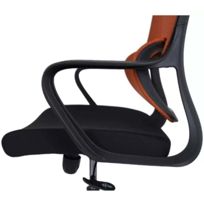 Кресло АКЛАС Дориан BL TILT (K-09 Orange/OS Black)