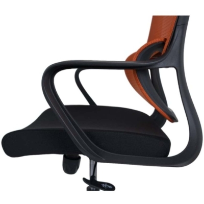 Кресло АКЛАС Дориан BL TILT (K-09 Orange/OS Black)